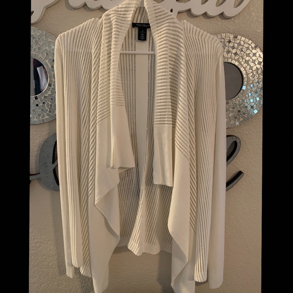 Ivory draped cardigan
